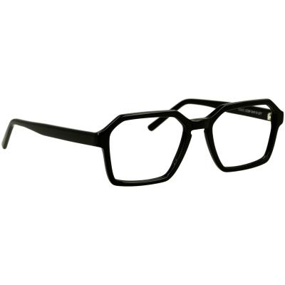 Herrenbrille Johann von Goisern JC209 mit schwarzem, achteckigem Rahmen und schlichten Bügeln in modernem Design.