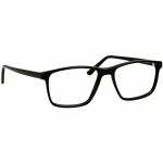 Herrenbrille Johann von Goisern JC212, rechteckiges schwarzes Gestell, modernes und schlichtes Design.