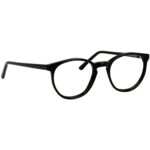 Unisexbrille Johann von Goisern JC213 mit schwarzem, ovalem Rahmen und schlichten Bügeln.