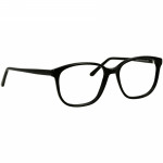 Schwarze Unisexbrille Johann von Goisern JC214 mit rechteckigem Rahmen und schlanken Bügeln, ideal für jeden Anlass.