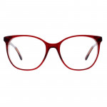 Rote Damenbrille Colibris Joline mit rundem Rahmen, auf weißem Hintergrund.