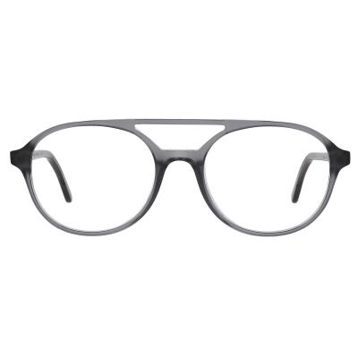 Unisexbrille Colibris Jona in Grau, Vollrandgestell mit markanter Brücke, modisches Design für Damen und Herren.