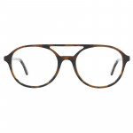 Unisexbrille Colibris Jona mit rundem Rahmen und Doppelsteg in Havanna-Optik, Vorderansicht.