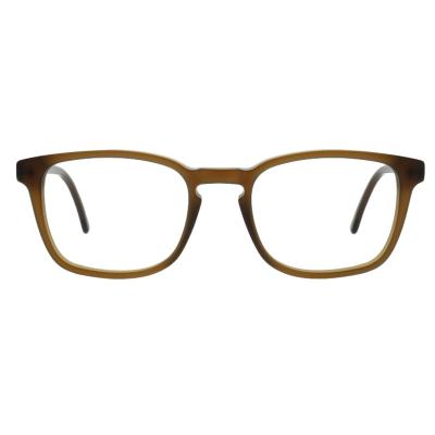 Herrenbrille Colibris Karl, rechteckige Fassung aus braunem Acetat, für stilbewusste Männer.