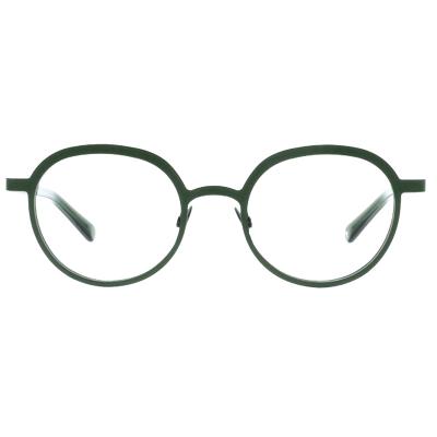 Damenbrille Colibris Luna in rundem, schwarzem Gestell, Ansicht von vorn.