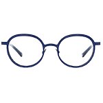 Damenbrille Colibris Luna in Blau mit rundem Rahmen, stilvoll und modern, Frontalansicht.
