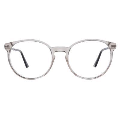 Transparente Damenbrille Colibris Marika mit rundem Rahmen, frontal auf weißem Hintergrund.