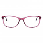Damenbrille Colibris Mathilda in transparentem Pink, rechteckige Form, Vorderansicht.