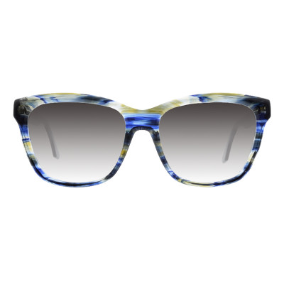 Colibris Meggy eckige Brille in Blau für damen und schmale Gesichter