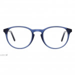 Unisexbrille Colibris Ole in Blau mit rundem Rahmen, moderne Optik, frontal abgebildet auf weißem Hintergrund.