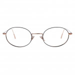 Damenbrille Colibris Saskia mit ovalem Metallrahmen in Roségold, minimalistisch und elegant.