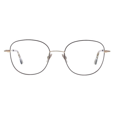 Damenbrille Colibris Sienna mit dünnem, schwarzem Metallrand und großen, rechteckigen Gläsern.