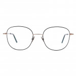 Damenbrille Colibris Sienna mit dünnem, rundem Metallrahmen in Gold und dezenten blauen Bügelenden.