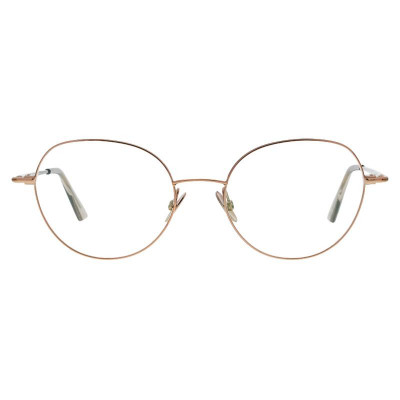 Unisexbrille Colibris Siggi mit rundem, filigranem Metallrahmen in Gold, frontalansicht.