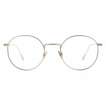 Damenbrille Colibris Sila mit rundem, filigranem Metallrahmen in Gold, frontal abgebildet.