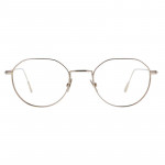 Damenbrille Colibris Sofia mit rundem, filigranem Metallrahmen in Gold, Ansicht von vorne.