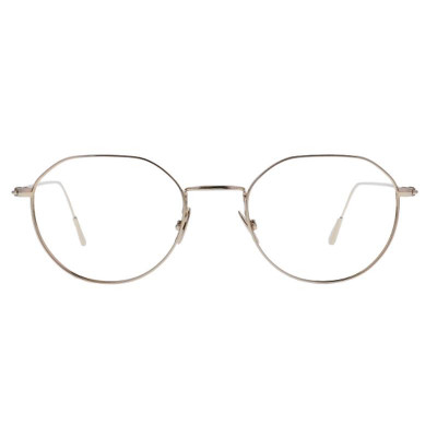 Damenbrille Colibris Sofia mit rundem, filigranem Metallrahmen in Gold, Ansicht von vorne.