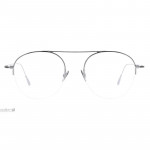 Damenbrille Colibris Sofie mit rundem, silberfarbenem Metallgestell, minimalistisch und leicht.