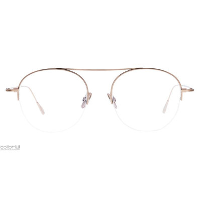 Damenbrille Colibris Sofie mit rundem, filigranem Metallgestell in Roségold, frontal abgebildet.