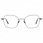 Damenbrille Colibris Sola mit dünnem, schwarzem Rahmen und dezentem pinken Akzent am oberen Rand.