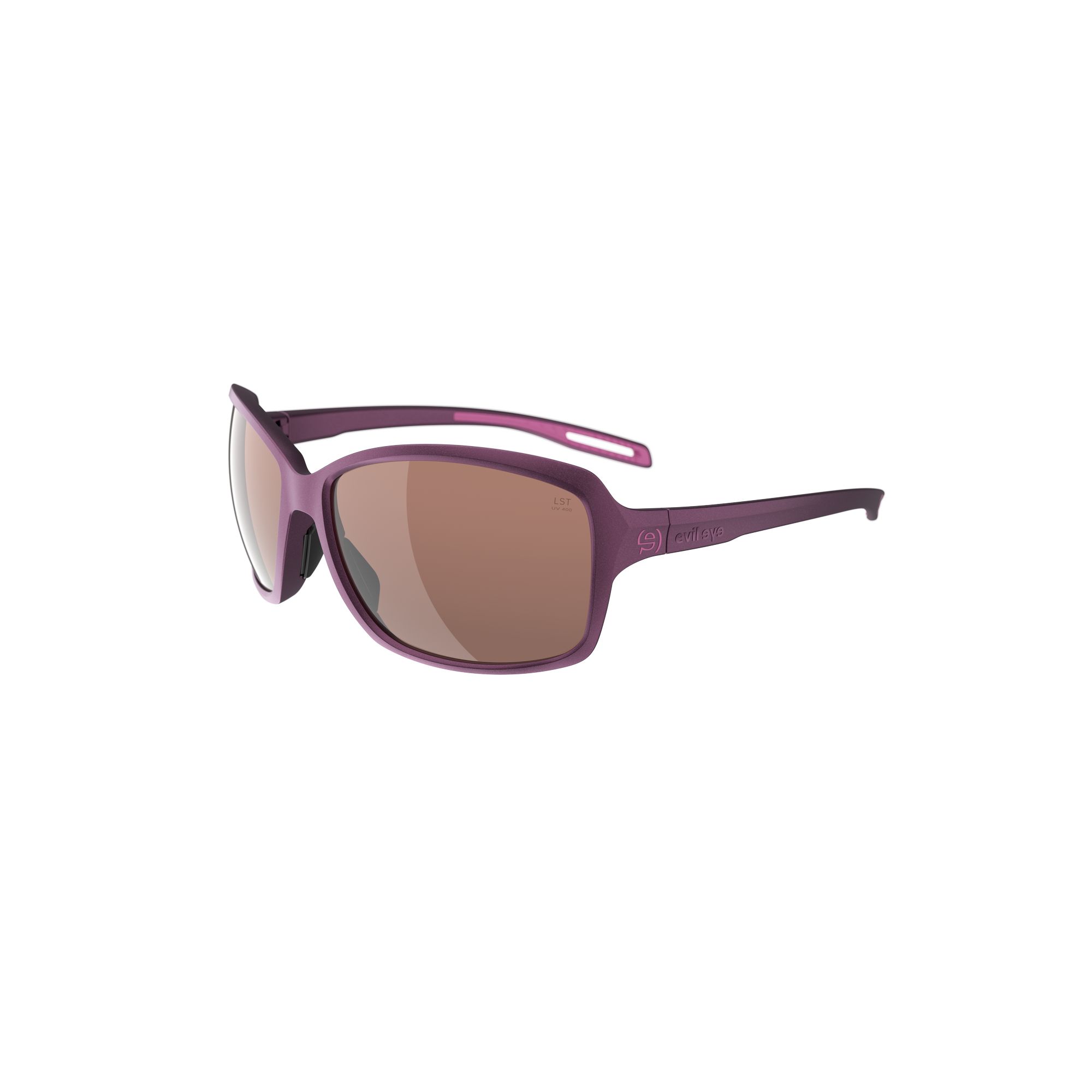 Sonnenbrille Sportbrille Evil Eye Basou E018 E018 75 4000 Violet Met Lst Contrast Silver Side