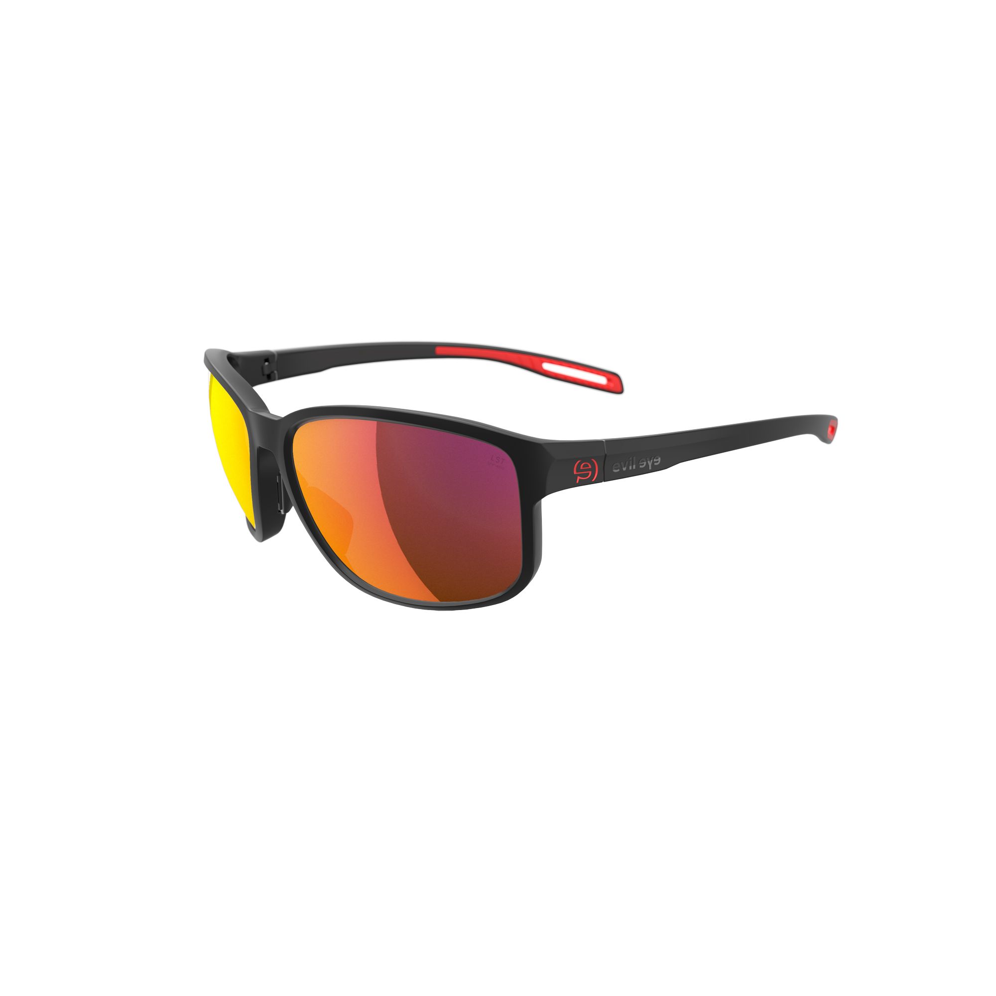 Sonnenbrille Sportbrille Evil Eye Breye E021 E021 75 9200 Black Matt Lst Active Red Mirror Sid