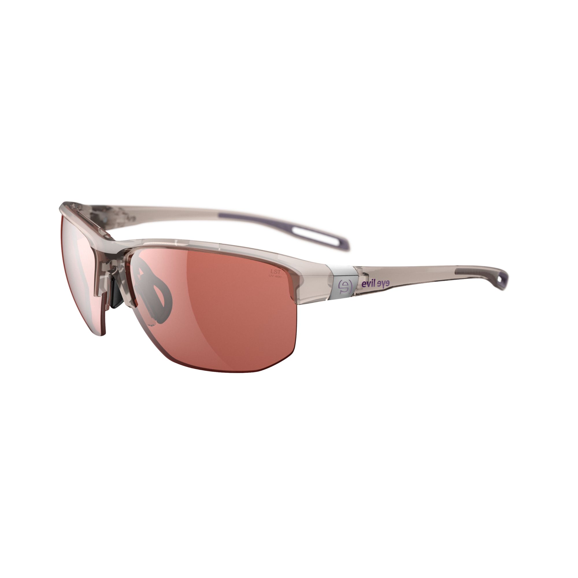 Sonnenbrille Sportbrille Evil Eye Elate T E019 E019 75 8500 Rose Transparent Lst Active Silver Bg White Sid