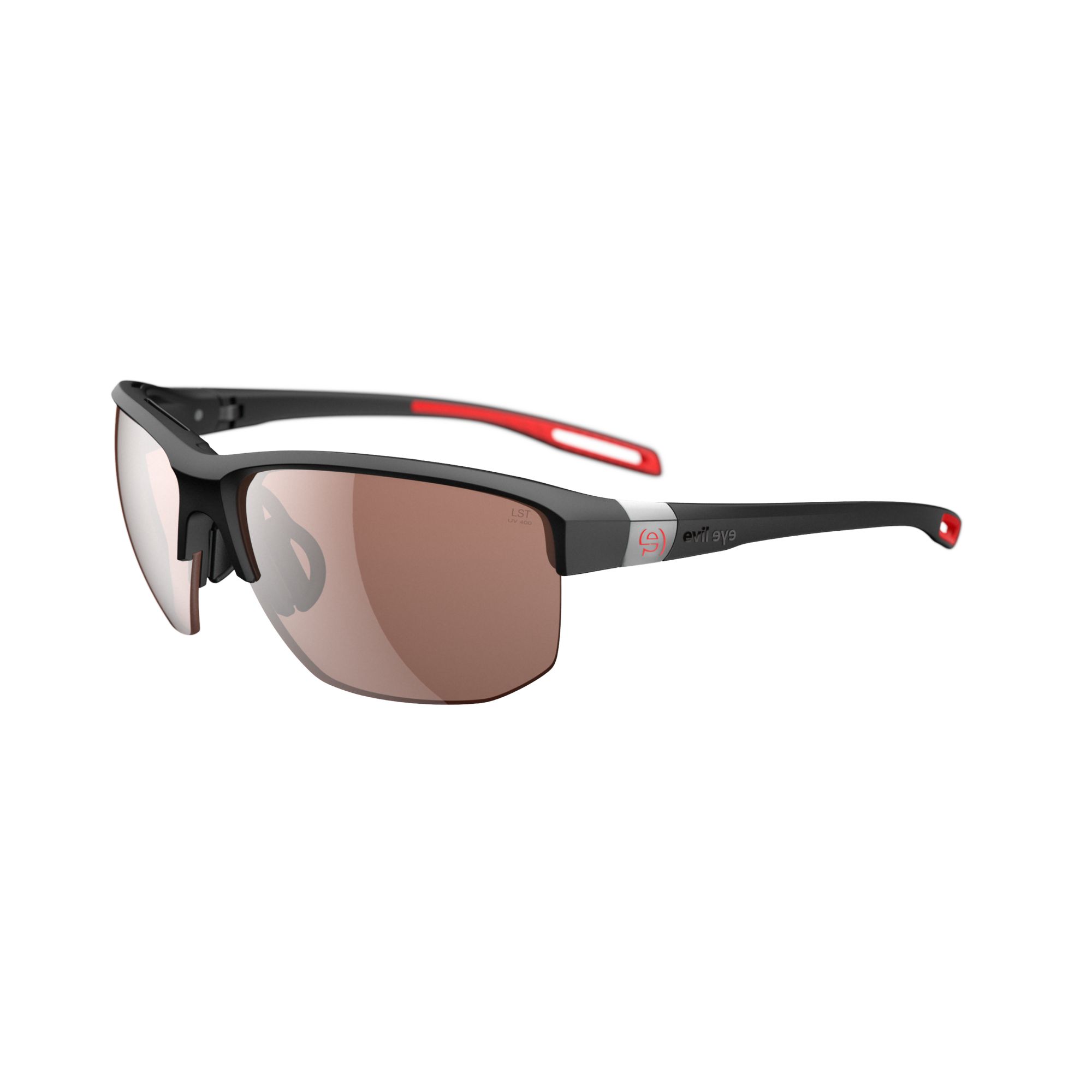 Sonnenbrille Sportbrille Evil Eye Elate T E019 E019 75 9000 Black Matt Lst Contrast Silver Bg White Sid