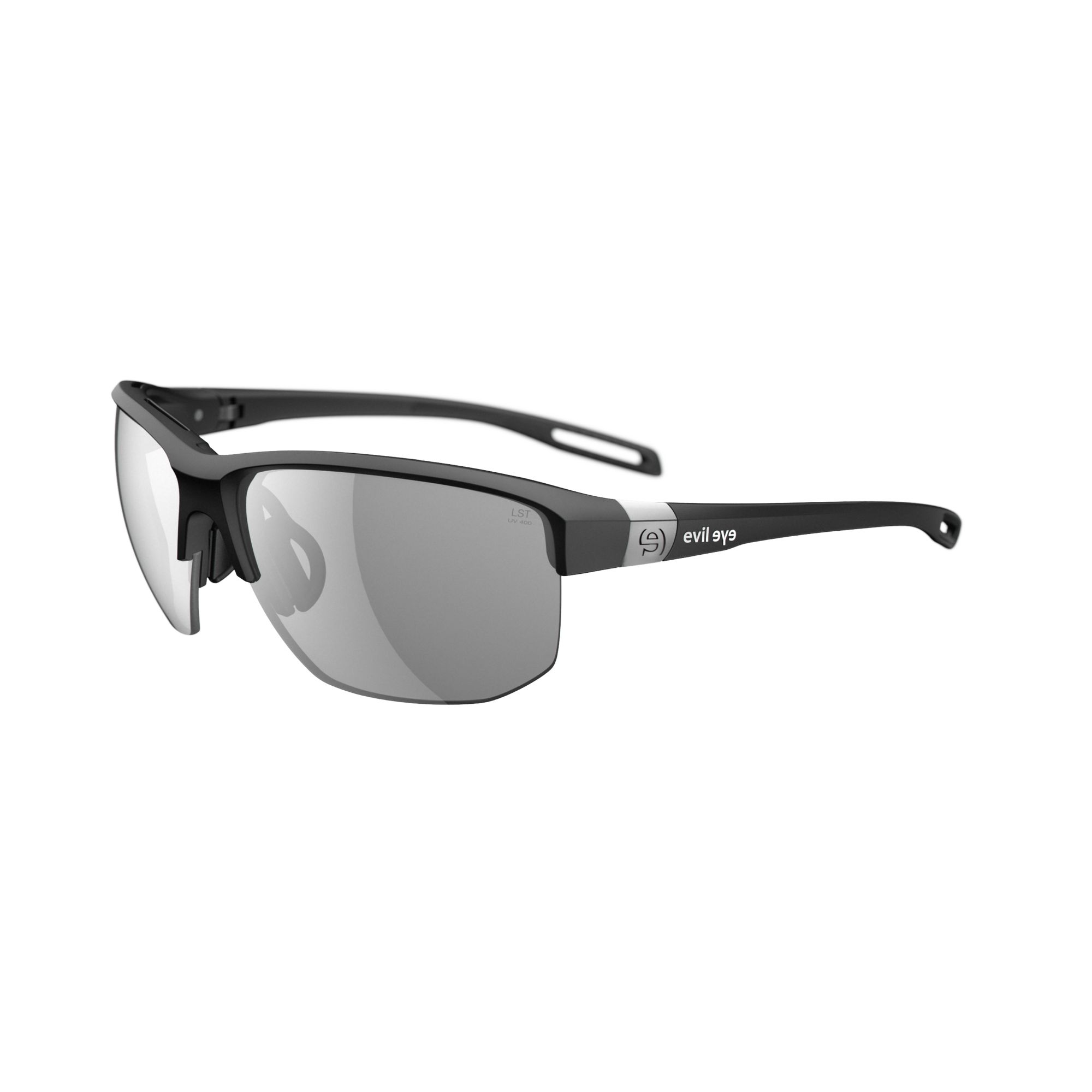 Sonnenbrille Sportbrille Evil Eye Elate T E019 E019 75 9100 Black Matt Lst Grey Silver Bg White Sid