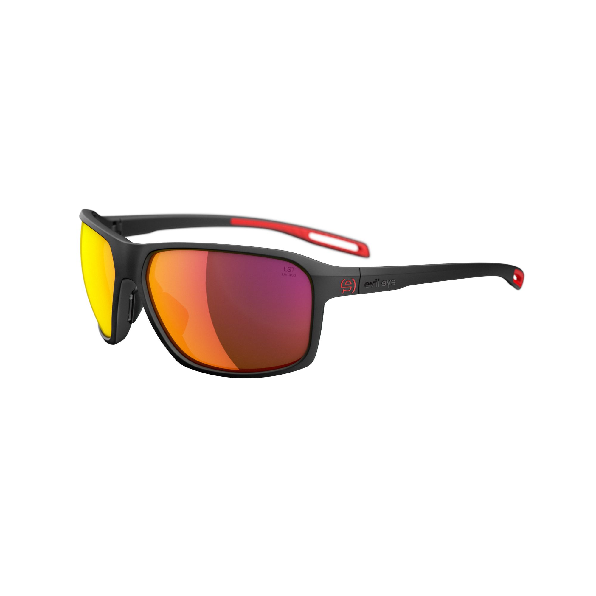Sonnenbrille Sportbrille Evil Eye Nook E011 E011 75 9300 Black Matt Lst Active Red Mirror Bg White Sid