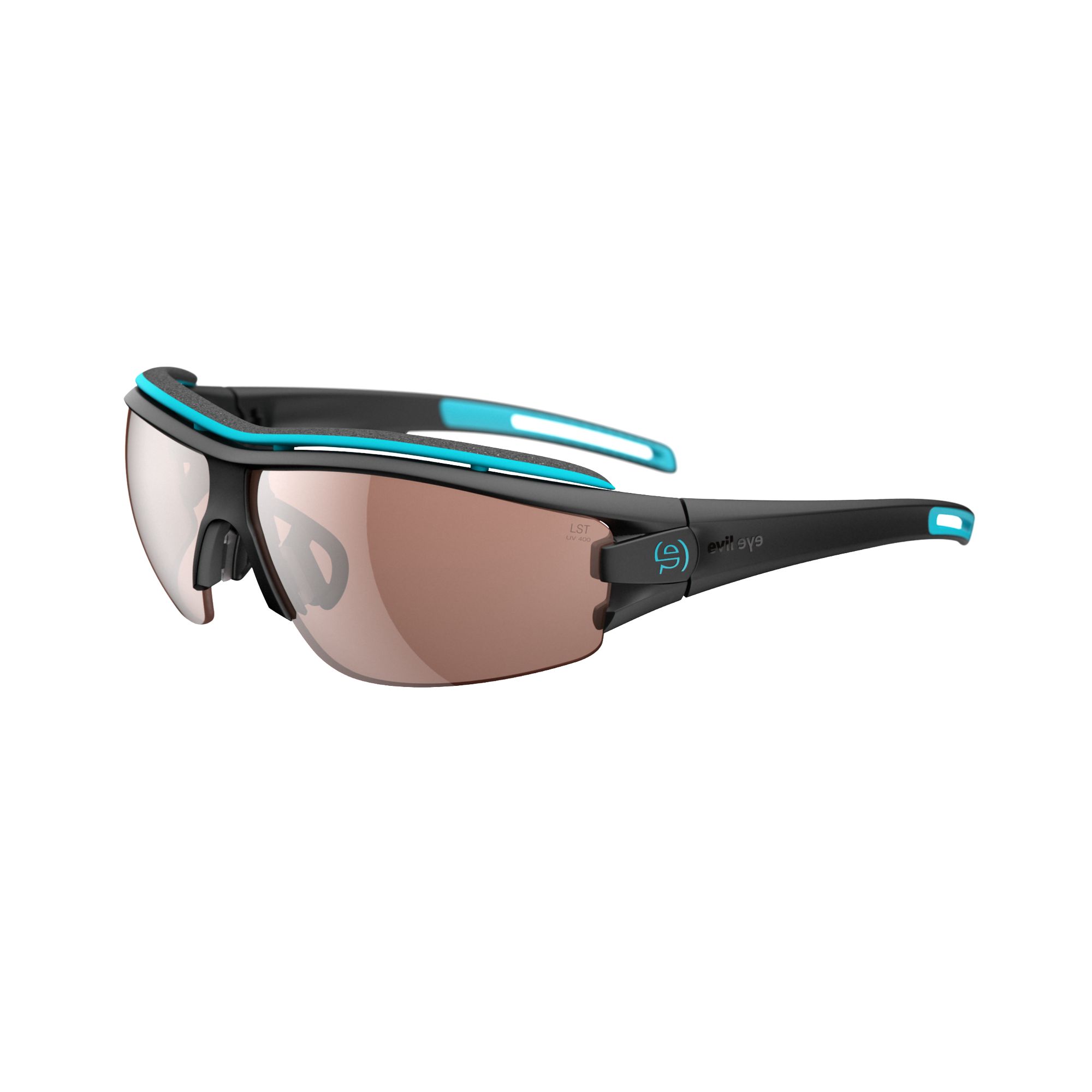 Sonnenbrille Sportbrille Evil Eye Trace Pro E001 75 9200 Black Matt Turquoise Lst Polarized Silver