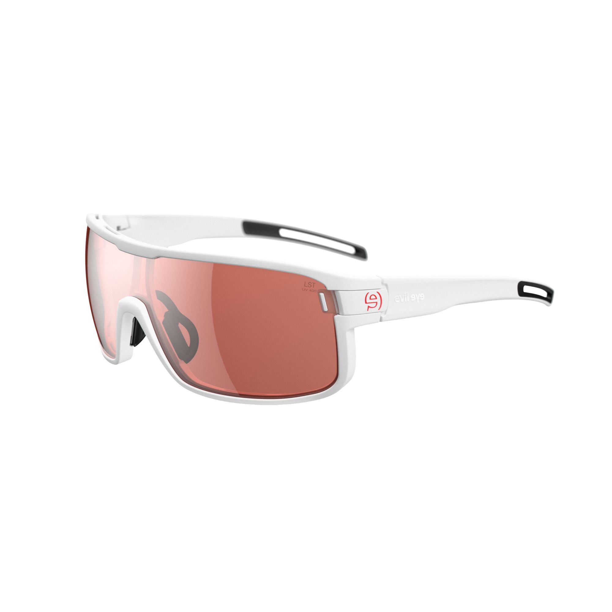 Sonnenbrille Sportbrille Evil Eye Vizor Hr Pro E009 E008 75 1500 White Matt Lst Active Silver Bg White Sid