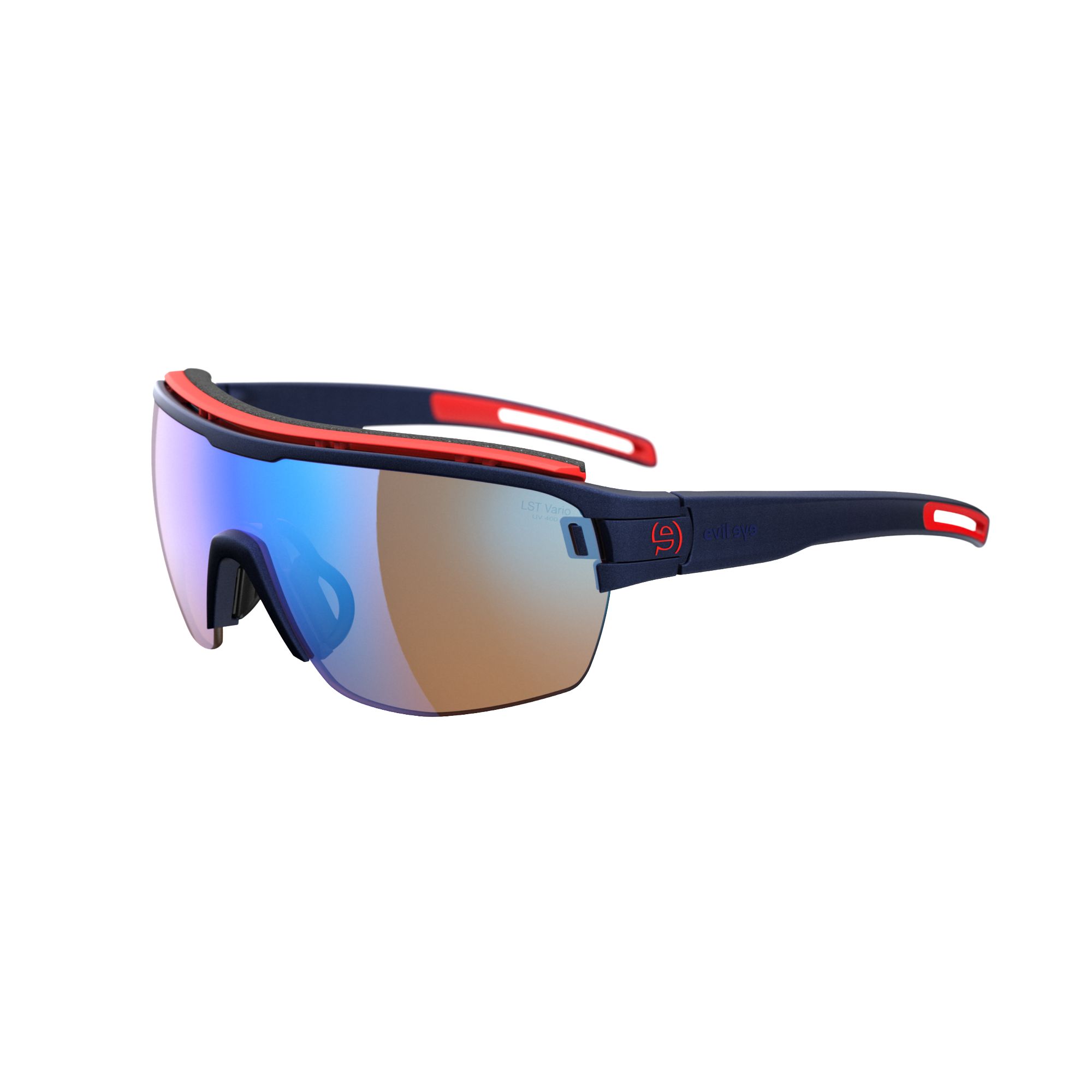 Sonnenbrille Sportbrille Evil Eye Vizor Hr Pro E009 E009 75 4500 Navy Met Lst Bluelight Vario Blue Bg White Sid