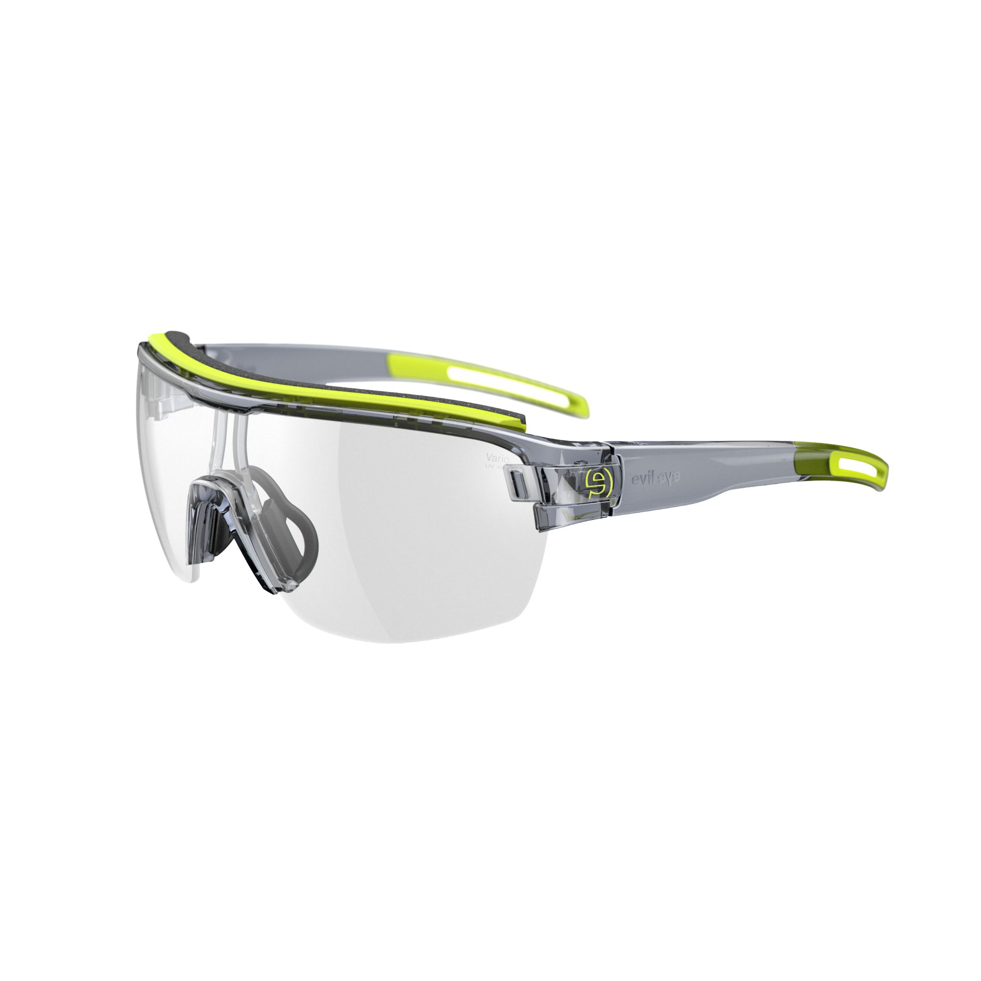 Sonnenbrille Sportbrille Evil Eye Vizor Hr Pro E009 E009 75 6600 Grey Transp Vario Bg White Sid