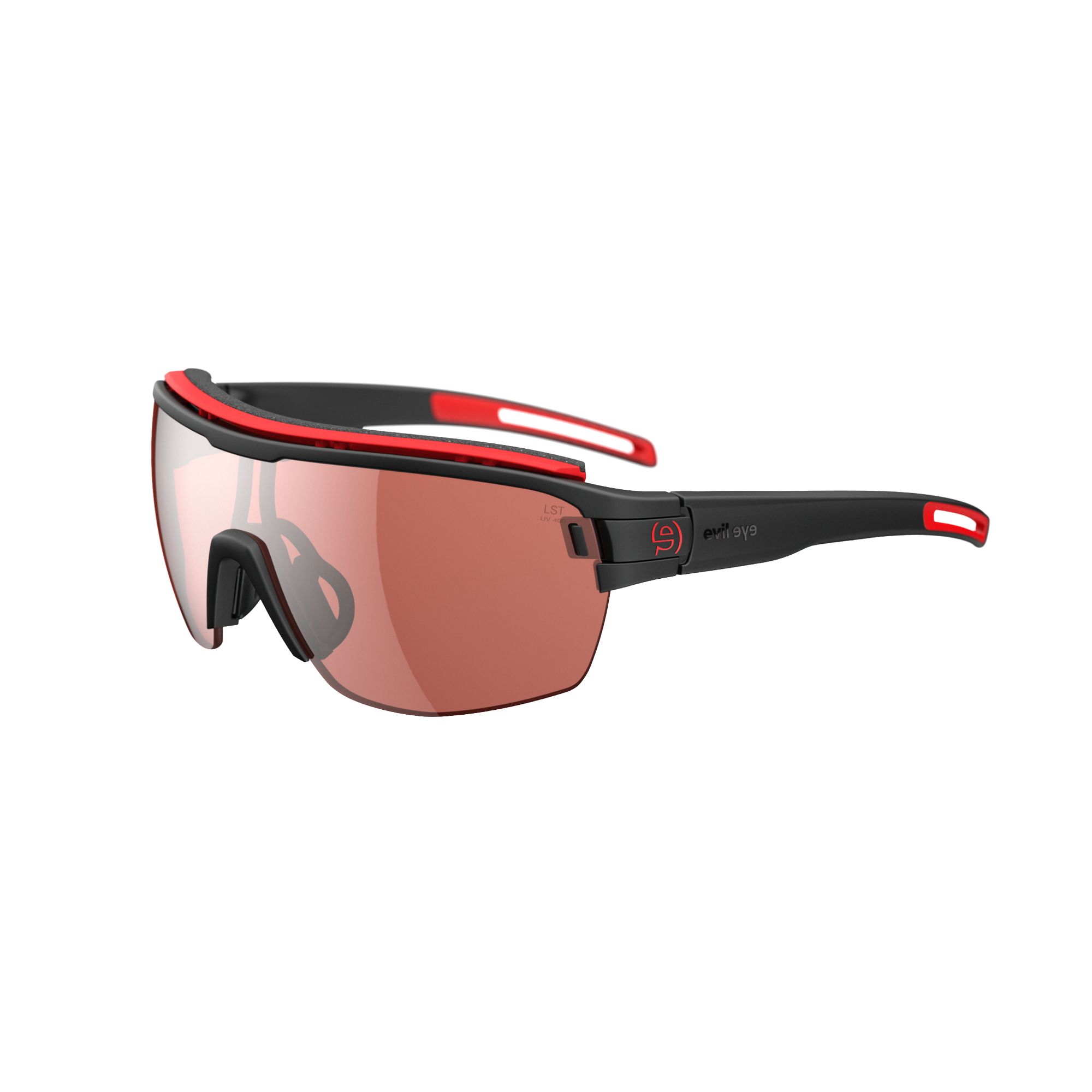 Sonnenbrille Sportbrille Evil Eye Vizor Hr Pro E009 E009 75 9000 Black Matt Lst Active Silver Bg White Sid