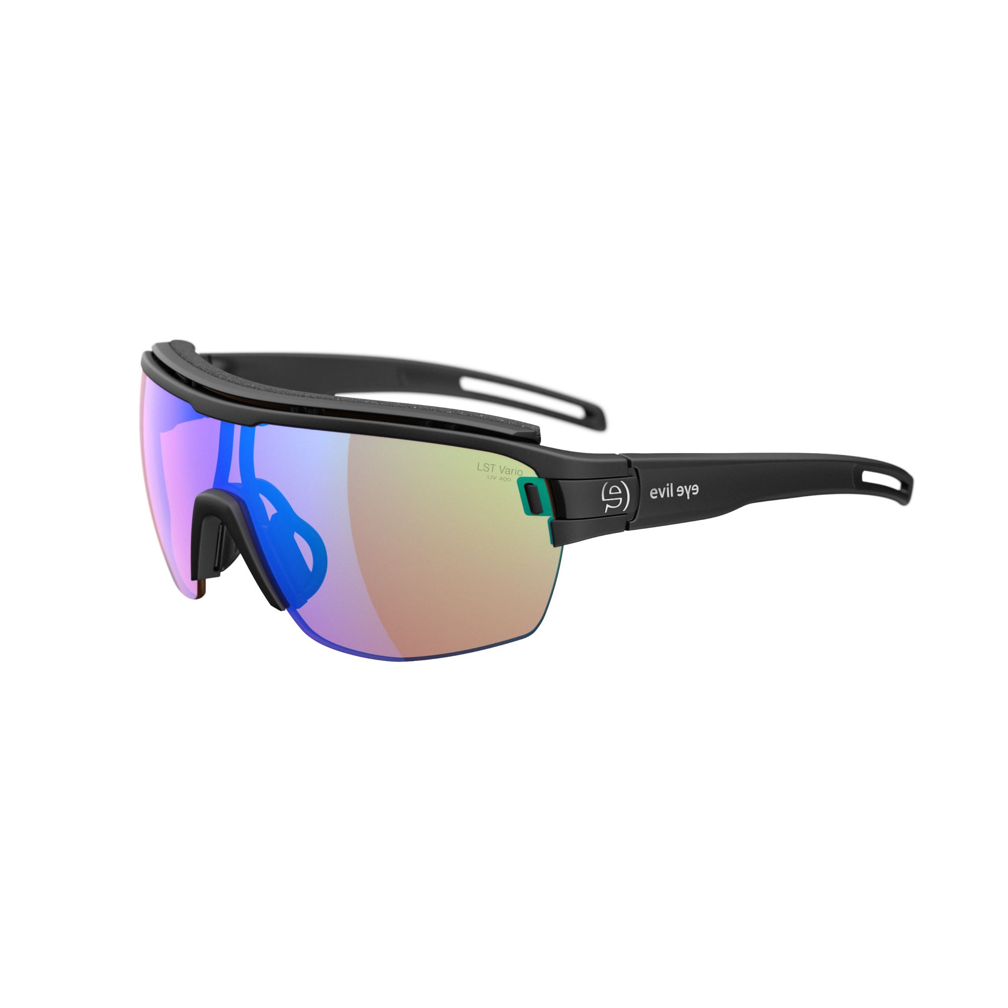 Sonnenbrille Sportbrille Evil Eye Vizor Hr Pro E009 E009 75 9200 Black Matt Lst Bright Vario Blue Mirror Bg White Sid