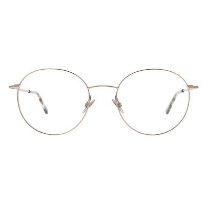 Damenbrille Colibris Steffi, filigran und rund in Goldrahmen, frontale Ansicht. Perfekt für einen eleganten Look.