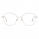 Damenbrille Colibris Svenja mit filigranem, rundem Metallrahmen in zartem Roségold, Frontalansicht.